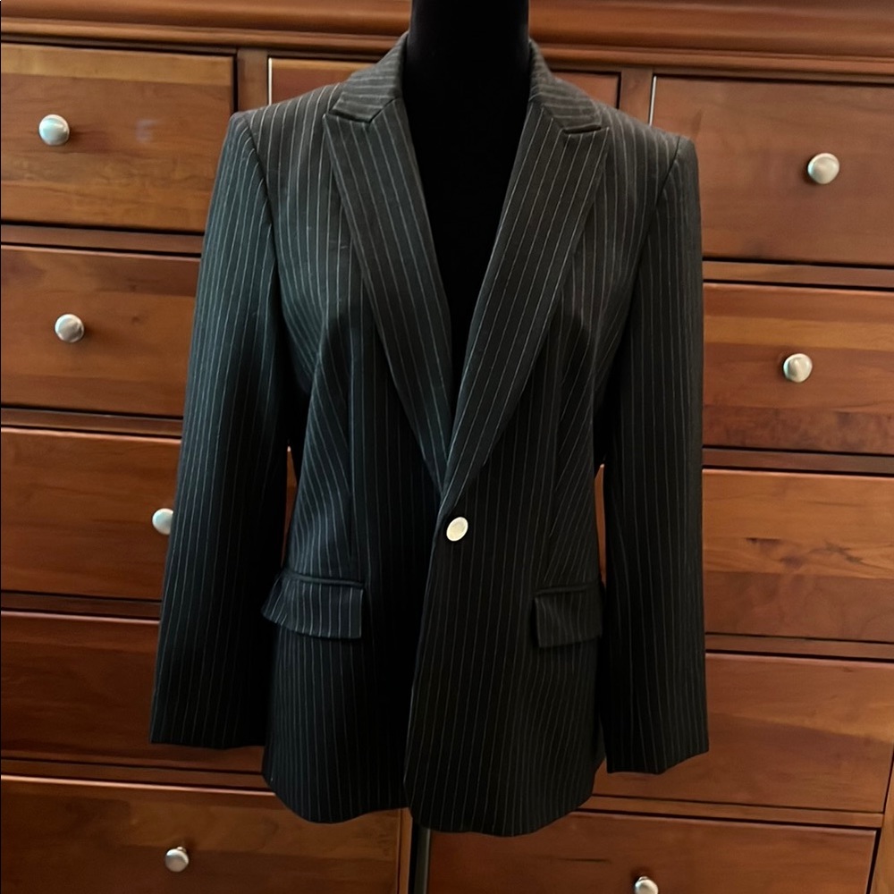 Calvin Klein Black Pinstripe Blazer